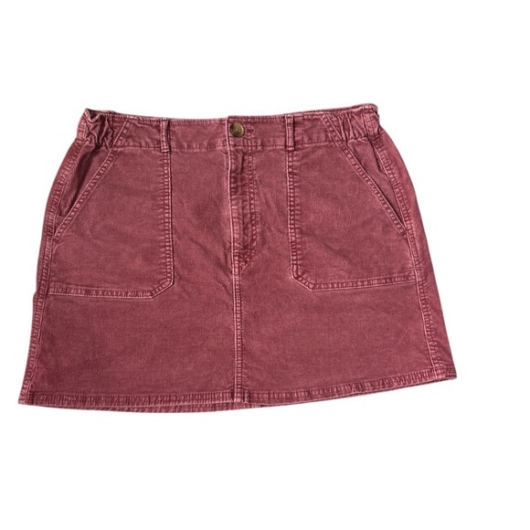 EUC American Eagle High Rise Super Stretch Corduroy Maeve Skirt Size 12 - Picture 1 of 6